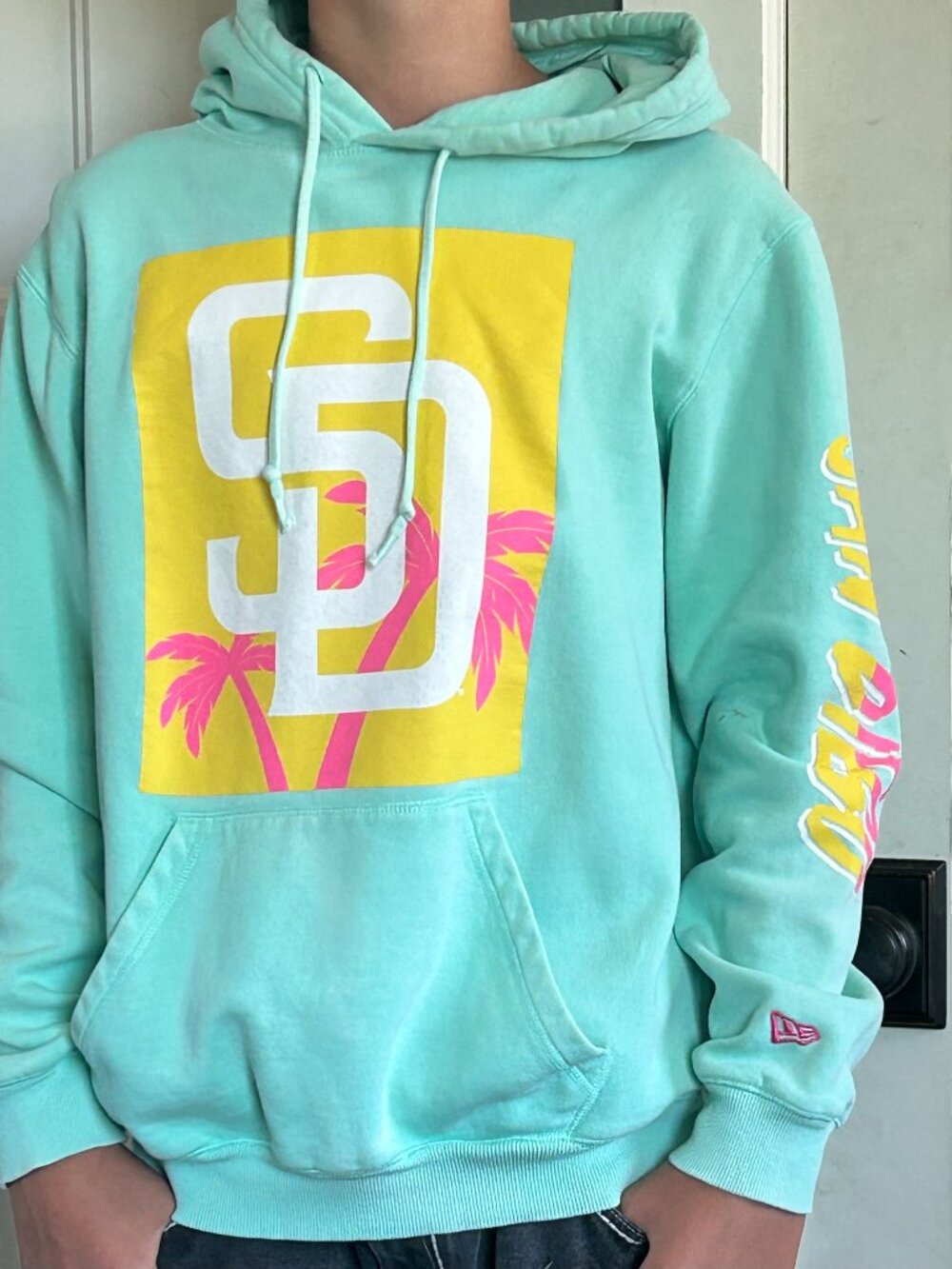 Rare! Hard to find City Connect Palm Tree Teal Hoodie